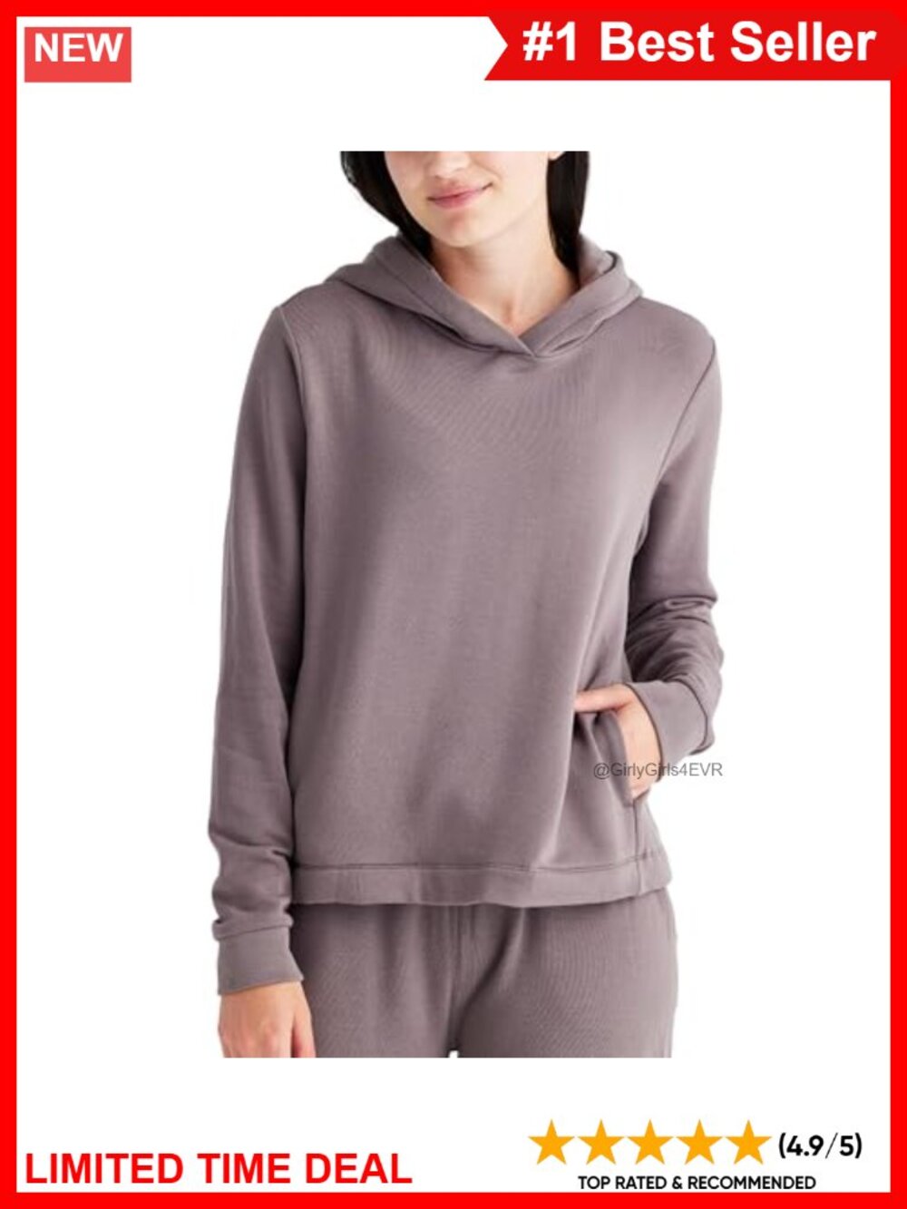 Bamboo Viscose Thermal Fleece Hoodie Pullover